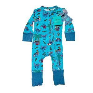 NWT Posh Peanut Disney Stitch Convertible Romper Size NB